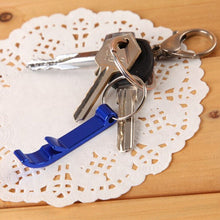 5Pcs 6cm Pocket Key Chain Beer Bottle Opener Claw Bar Small Beverage Keychain Ring Random Color