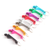5Pcs 6cm Pocket Key Chain Beer Bottle Opener Claw Bar Small Beverage Keychain Ring Random Color