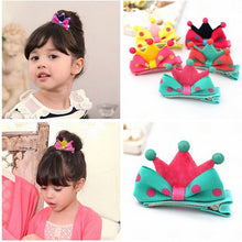 5Pcs Kid Girl Baby Princess Barrette Ribbon Crown Molding Hairpin Hair Clips