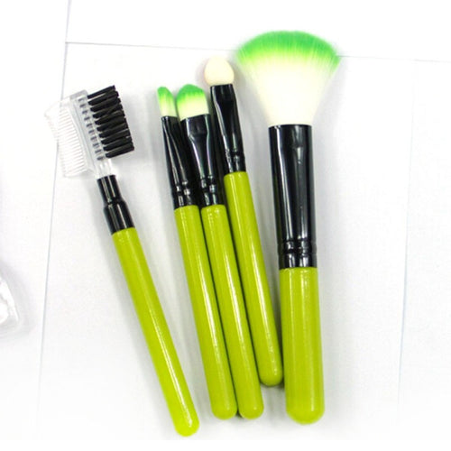 5pcs Makeup Blush Eyeshadow Leopard Brushes Lipstic Cosmetic Make Up Brush Set Tool New