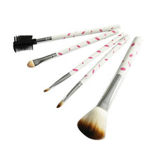 5pcs Makeup Blush Eyeshadow Leopard Brushes Lipstic Cosmetic Make Up Brush Set Tool New