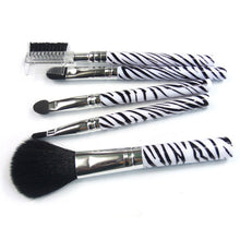 5pcs Makeup Blush Eyeshadow Leopard Brushes Lipstic Cosmetic Make Up Brush Set Tool New