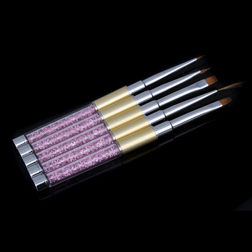 5Pcs Nail Brush Set Nail Art UV Gel Salon Pen Nail Art Design Pen Set Painting Dotting Brush Kit Tool