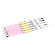5Pcs Nail Brush Set Nail Art UV Gel Salon Pen Nail Art Design Pen Set Painting Dotting Brush Kit Tool