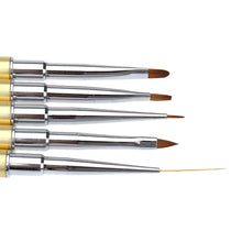 5Pcs Nail Brush Set Nail Art UV Gel Salon Pen Nail Art Design Pen Set Painting Dotting Brush Kit Tool