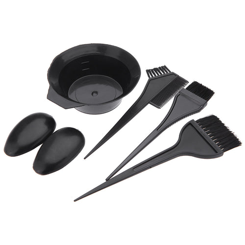 5Pcs Styling Hairdressing Brushes Bowl Comb Earmuff Professional Salon Hair Color Dye Tint Tools Set Styling Accessories