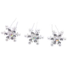 5Pcs Wedding Bridal Pearl Hair Pins Crystal Hair Stick Woman Pearl Flower Hair Clips Hair Jewelry Accessories
