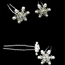 5Pcs Wedding Bridal Pearl Hair Pins Crystal Hair Stick Woman Pearl Flower Hair Clips Hair Jewelry Accessories