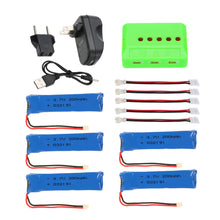5pcs 37V 200mAh 30C Upgrade Lipo Battery with 5 in 1 Charger Set for Blade Inductrix Tiny Whoop BLH87008580 RC DroneQuadcopter