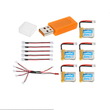 5pcs Original JJRC 37V 150mAh 30C Lipo Batteries USB Charger 5 in 1 Charging Cable for JJRC H36 RC Quadcopter