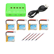 5pcs Original JJRC 37V 150mAh 30C Lipo Batteries with 5 in 1 Battery Charger for JJRC H36 RC Quadcopter