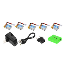 5pcs Original JJRC 37V 220mAh 25C Lipo Batteries with 5 in 1 Battery Charger Set for JJRC H22 RC Quadcopter