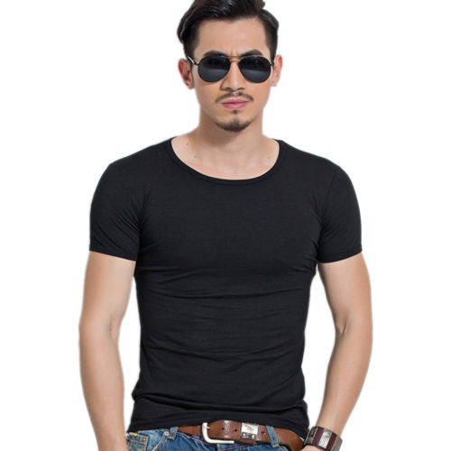 6 Colors Mens T Shirt Slim Fit O Neck T-shirt Men Short Sleeve Shirt Casual tshirt Tee Tops Mens Short Shirt