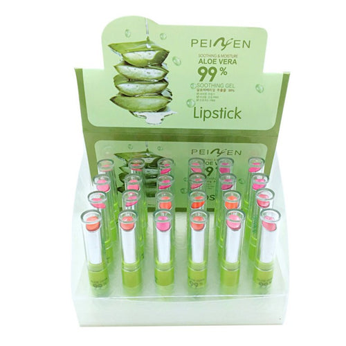 12pcss Korean Women Cosmetic Makeup Aloe Moisturizing Waterproof Lipstick Rose Color Orange Changing Lipstick Y6