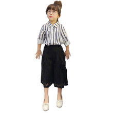 2-7Y Girls Shirts Cotton Blusa Children Stripe Shirt Kids Loose Soft Blouse Baby Girl Tops
