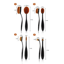 4pcs /2pcs Pro Oval Foundation Cosmetic Makeup Tools Face Powder Foundation Eye Shadow Blusher Toothbrush Shape Brushes