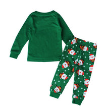 2pcss Kids Christmas Gift Clothing Set Cotton Long Sleeve Children Santa Print Suit Clothes Sets 2-7Years
