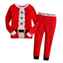 2pcss Kids Christmas Gift Clothing Set Cotton Long Sleeve Children Santa Print Suit Clothes Sets 2-7Years