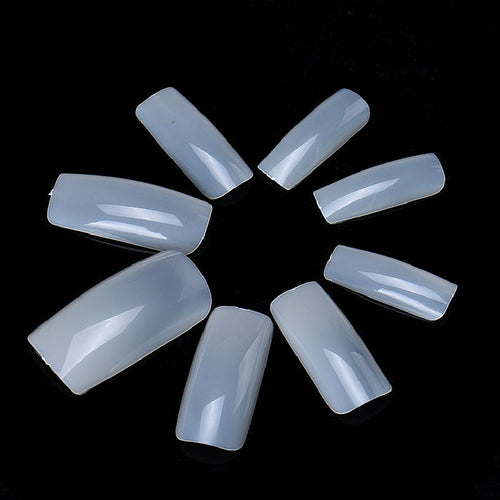 100pc False Nails Clear Full Cover and Half Nail Fake Nail Art Tips French Nail Tools with a Box