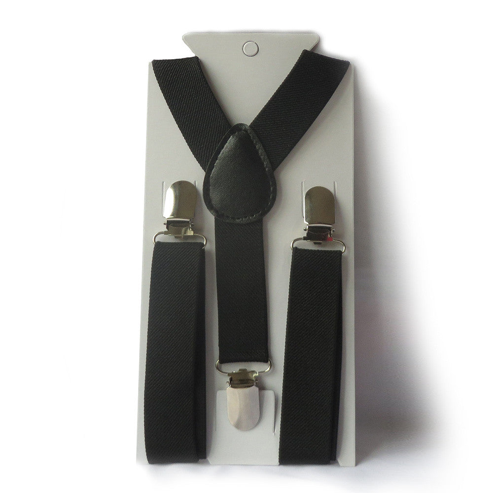 Boys Girls Kid Children Clip on Y Back Elastic Suspenders Slim Adjustable Braces Tirantes