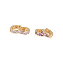18K Real Gold Plated Cupid Love Heart Hollow Hoop Earrings Design Colorful White Earrings Women Jewelry