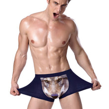 3D Wolf Eagle Underwear Men Cotton Boxer Cartoon Panties Ucrotch Animal Print Shorts Calzoncillos Homme