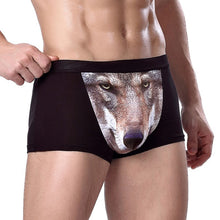 3D Wolf Eagle Underwear Men Cotton Boxer Cartoon Panties Ucrotch Animal Print Shorts Calzoncillos Homme