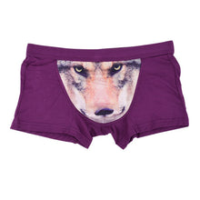 3D Wolf Eagle Underwear Men Cotton Boxer Cartoon Panties Ucrotch Animal Print Shorts Calzoncillos Homme
