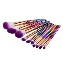 10pc Make Up Foundation Eyebrow Eyeliner Blush Cosmetic Concealer Brushes Professional Foundation Powder Brush Kit Set