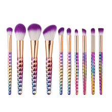 10pc Make Up Foundation Eyebrow Eyeliner Blush Cosmetic Concealer Brushes Professional Foundation Powder Brush Kit Set