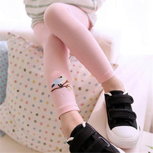 2-7Years Baby Cotton Embroidery Bird Warm Stretchy Leggings Trousers