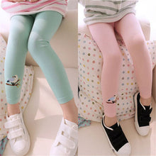 2-7Years Baby Cotton Embroidery Bird Warm Stretchy Leggings Trousers