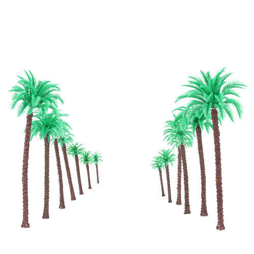 14 Pcs Coconut Palm Trees Model for Railroad Layout Landscape Scenery Diorama Miniatures Tree Model Architectural Model