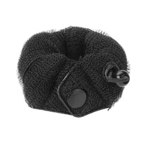 2Pcs Black Magic Style DIY Tools Bun Maker Hair Styling Rolling Tool Fastener Tape Fixing Strap Hair Band