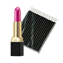 12-ColorMakeup Matte Lipstick Lip Gloss Pencil Long Lasting lipgloss+One-Time 50pc Black Lip Gloss Brush