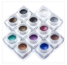 12 ColorsMakeup Long-lasting Multi-color Eyeliner Cream Combination Eyeliner+50pc Eyeliner Brush Cosmetic Tools