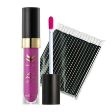 12 ColorsMakeup Matte Lipstick Lip Gloss Pencil Long Lasting lipgloss+50pc Disposable Black Bar Lip Brush