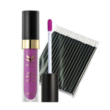 12 ColorsMakeup Matte Lipstick Lip Gloss Pencil Long Lasting lipgloss+50pc Disposable Black Bar Lip Brush