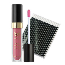 12 ColorsMakeup Matte Lipstick Lip Gloss Pencil Long Lasting lipgloss+50pc Disposable Black Bar Lip Brush