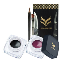 2pc Eye Liner Brushes Waterproof Eyeliner Pearlescent Matte Eye Liner Make Up Brush Set Kit