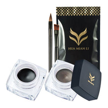 2pc Eye Liner Brushes Waterproof Eyeliner Pearlescent Matte Eye Liner Make Up Brush Set Kit