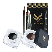 2pc Eye Liner Brushes Waterproof Eyeliner Pearlescent Matte Eye Liner Make Up Brush Set Kit