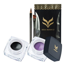 2pc Eye Liner Brushes Waterproof Eyeliner Pearlescent Matte Eye Liner Make Up Brush Set Kit