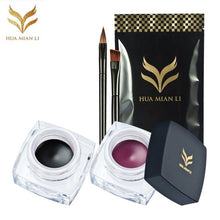 2pc Eye Liner Brushes Waterproof Eyeliner Pearlescent Matte Eye Liner Make Up Brush Set Kit