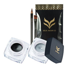 2pc Eye Liner Brushes Waterproof Eyeliner Pearlescent Matte Eye Liner Make Up Brush Set Kit