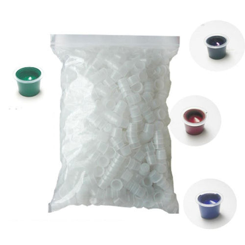 1.5CM Disposable Small Ink Pigment Caps 500pc Plastic Cups Holders Tattoo