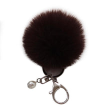 18 Fluffy Ball Keychain Cute Simulation Rabbit Fur Ball Key Chain For Car Key Ring Car Ornaments Bag Pendant key ring