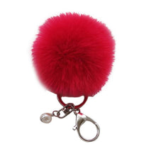 18 Fluffy Ball Keychain Cute Simulation Rabbit Fur Ball Key Chain For Car Key Ring Car Ornaments Bag Pendant key ring