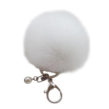 18 Fluffy Ball Keychain Cute Simulation Rabbit Fur Ball Key Chain For Car Key Ring Car Ornaments Bag Pendant key ring