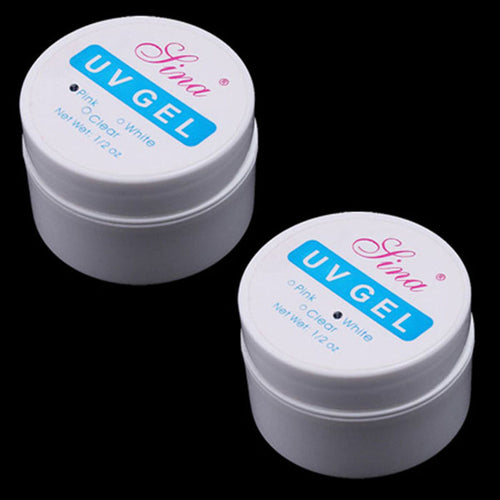 2 in1 White Pink Color UV Gel Nail UV Builder Gel Nail Art Manicure Tips Glue